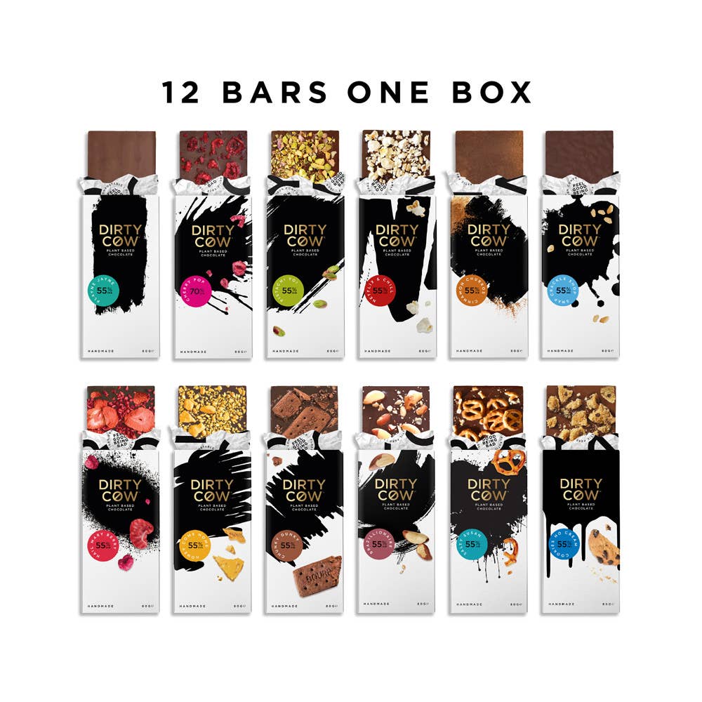 12 Bars one box! Plant Based Vegan Chocolate Bars