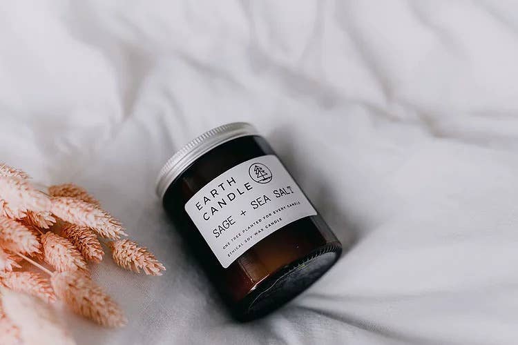 Sage + Sea Salt Soy Wax Eco Candle: 120ml - 25hr Burn