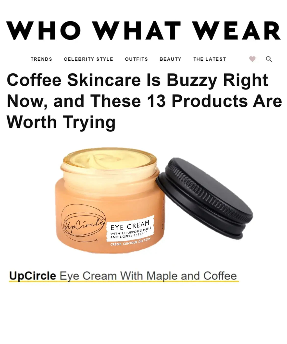 UpCircle Caffeinated Skincare Duo - Eco Friendly Vegan Wellbeing Gift