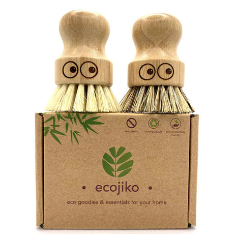 Cheeky Eco Bamboo & Sisal Pot Scrubbing Brushes (with eyes)