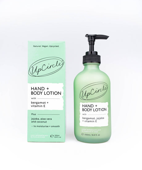 Vegan, Eco Friendly Hand + Body Lotion with Bergamot + Vitamin E