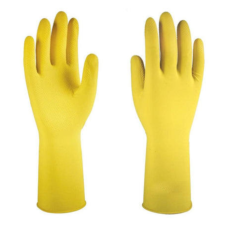 Natural Latex Rubber Gloves: L