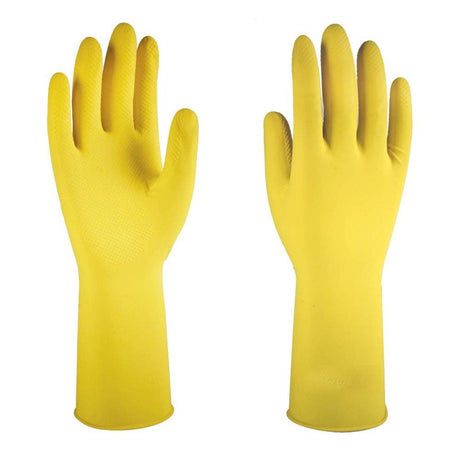 Natural Latex Rubber Gloves: XL